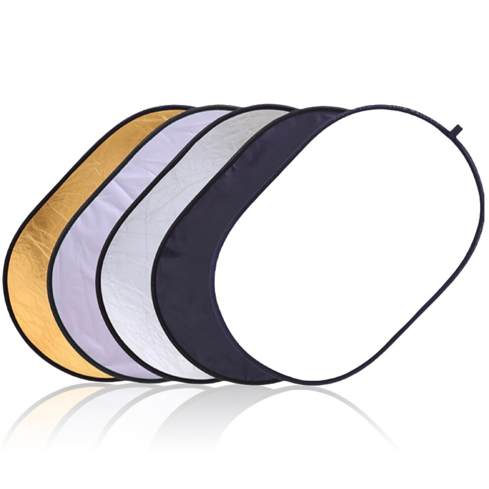 5In1 Photography Reflector 60 X 90Cm Collapsible Oval Studio Ing Kit With Carrying Case Light 9070919714245