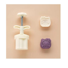 Moon Cake Mold 2030g Cat Shape with Stamps, Reusable Animal Cookie Press Baking Tool