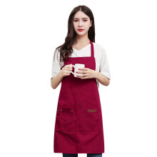 GARENAS Womens Black Gardening Apron Canvas Pockets Apron Crafts Chefs Kitchen Cooking Bbq Plain