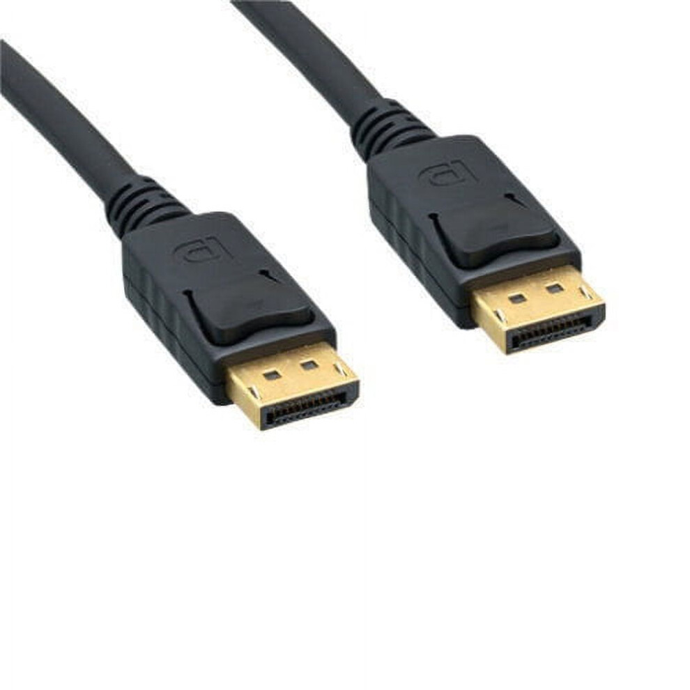 Kentek 6 Feet Displayport Display Port Male To Male M/M 20 Pin 28 Awg Cable Cord With Latche Plated Connector Dp Pc Mac 1080P Gold/Black 9377112438795