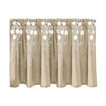 WRXMIJNHGSA Floral Curtains Kitchen Coffee Curtains Bedroom Rod Curtains Lace Short Curtains Lace Curtains 54 X 24 Inch 1 Panels