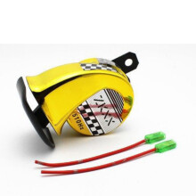 Mini Air Horn 12V Loud Universal Black Compatible with Bicycle, Truck, Bike, Scooter, ATV, Electric Motorcycle, E-MARK