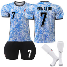24-25 Portugal Away No. 7 Ronaldo Football Shirts for Adults and Kids 12-13 years
