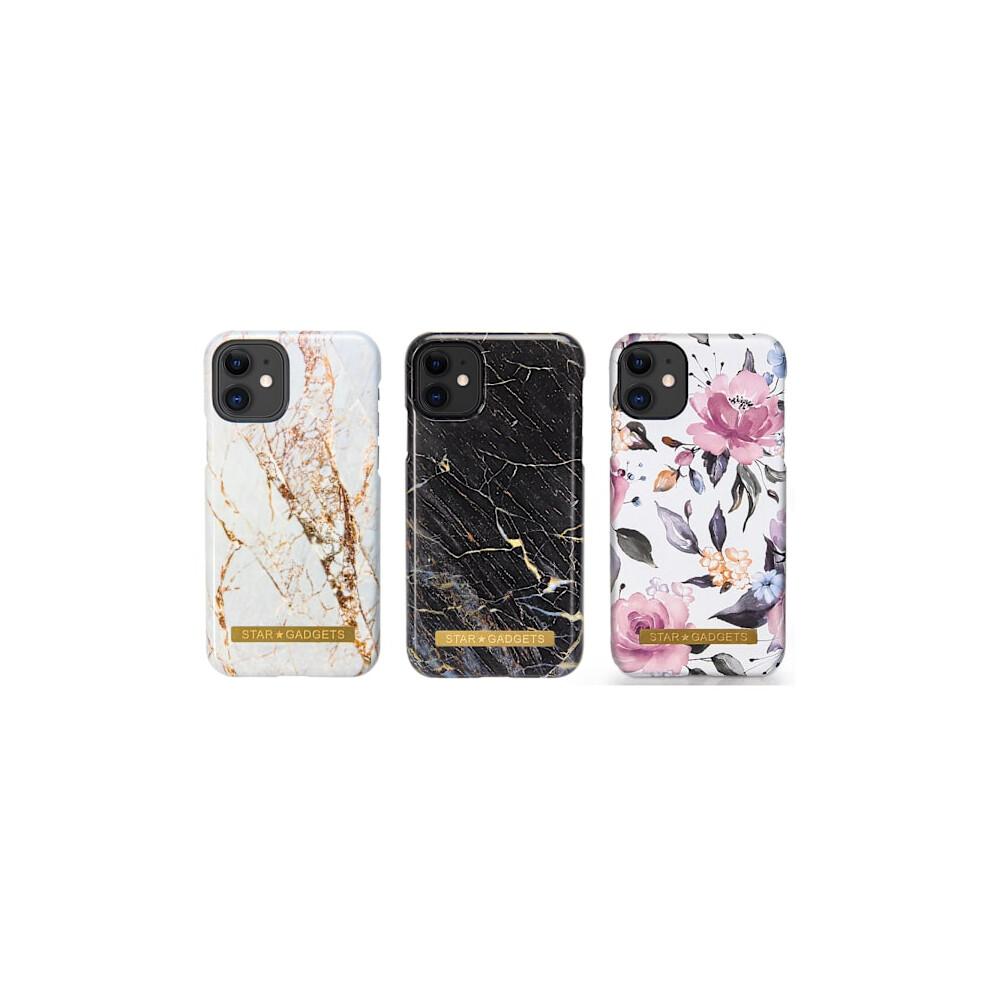 Compatible With Iphone 11 - Case / Protection / Flowers / Marble Black 9027700430433