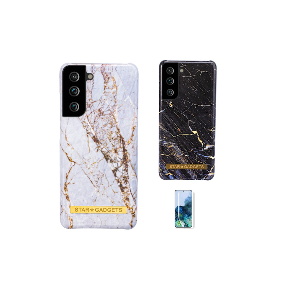 Compatible With Samsung Galaxy S21 - Case / Protection / Marble Black 9027700430648