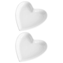 Eease Ceramic Heart-Shaped Serving Dishes (2pcs) for Home & Restaurant