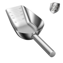 Dog Food Scoop 1 Cup 304 Stainless Steel Measuring Scoop with Measurement Marks for Pets