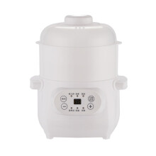 1L Ceramic Electric Slow Cooker with Touch Control, Dual Stew Steam Function, White Soup Maker