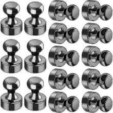 (Black) 12pcs Refrigerator Magnets Magnetic Push Pins,fridge Magnets, Push Pin Magnet, Magnetic Thumb Tacks