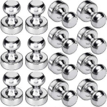 (Sliver) 12pcs Refrigerator Magnets Magnetic Push Pins,fridge Magnets, Push Pin Magnet, Magnetic Thumb Tacks
