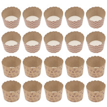 100PCS Food Grade Kraft Cupcake Liners, Greaseproof Temp Muffin Baking Cups for Parties