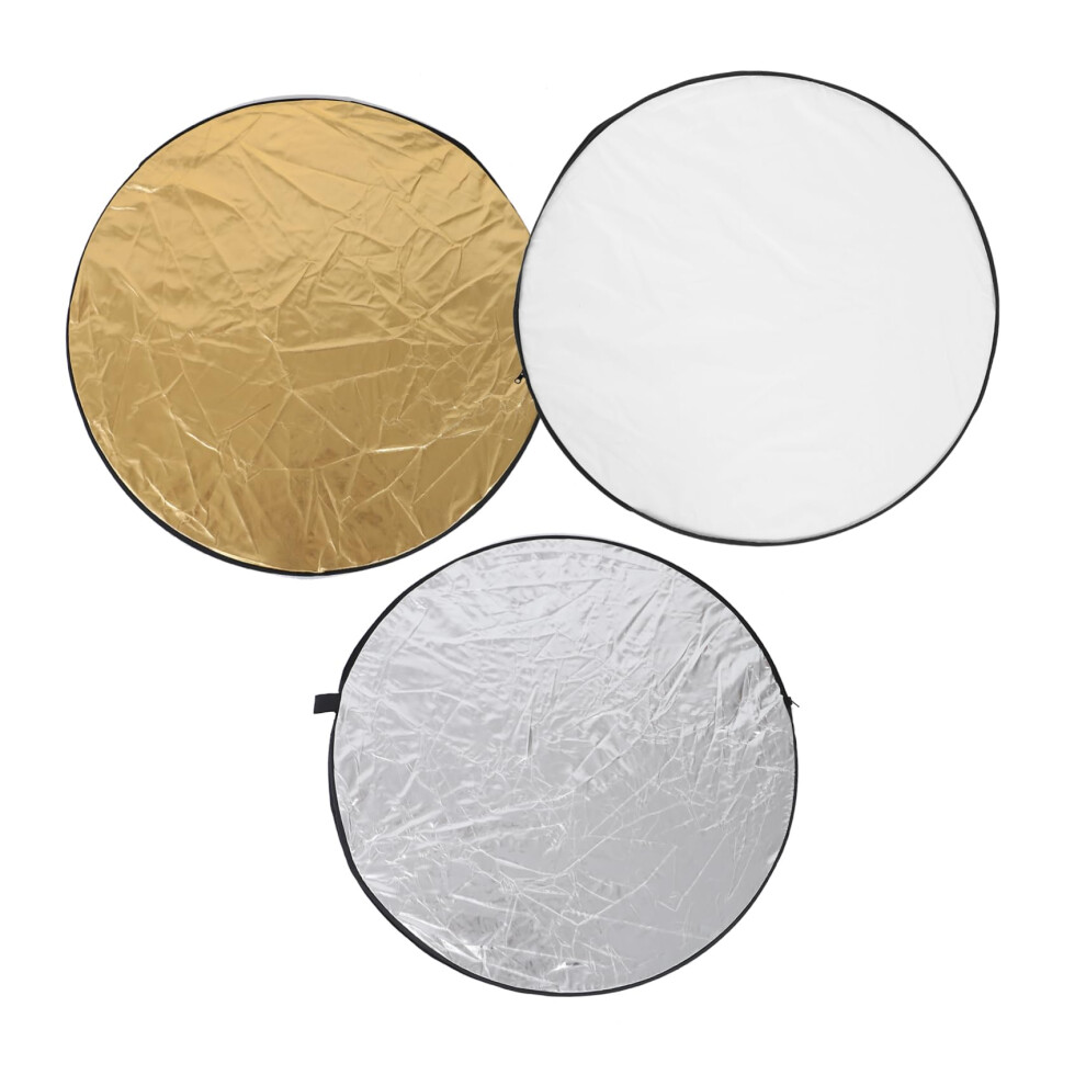 Photography Reflector And Flash Diffuser Collapsible Disc For Studio And Outdoor Light/Gold/Silver 9053599000556
