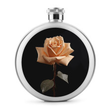 Whiskey Flask 5oz Round Stainless Steel with Leak Proof Cap for Travel and Outdoor Use