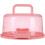 Cake Carrier with Secure Snap Lock, Removable Cupcake Tray and Foldable Handles, Durable PP Storage 2