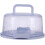 Cake Carrier with Secure Snap Lock, Removable Cupcake Tray and Foldable Handles, Durable PP Storage 5