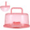 Cake Carrier with Secure Snap Lock, Removable Cupcake Tray and Foldable Handles, Durable PP Storage 4