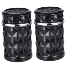 2Pcs Car Ashtray with Lid and LED Light, Smokeless Easy Clean Cup Holder Design, NonSlip Base