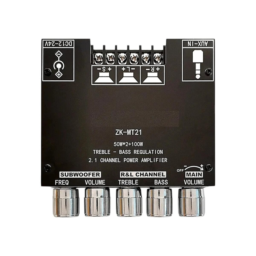 Bluetooth Power Amplifier 2.1 Channel Class D 50W+100W Bluetooth 5.0 Subwoofer Amp Board For Home Theater 9455672656092