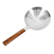 Large Stainless Steel Skimmer Ladle with Ergonomic HeatResistant Handle for Pasta and Vegetable Straining