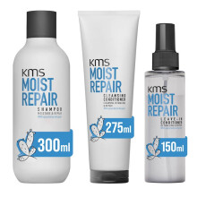 KMS Moist Repair Shampoo 300ml, Cleansing Conditioner 275ml & Leave-In