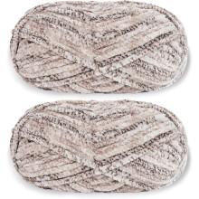 1 Skein/2/3 100g Velvet Yarn, Fuzzy Chenille Crochet Yarn for Blankets, Soft Thick Plush Lustrous, 87 yards/Roll