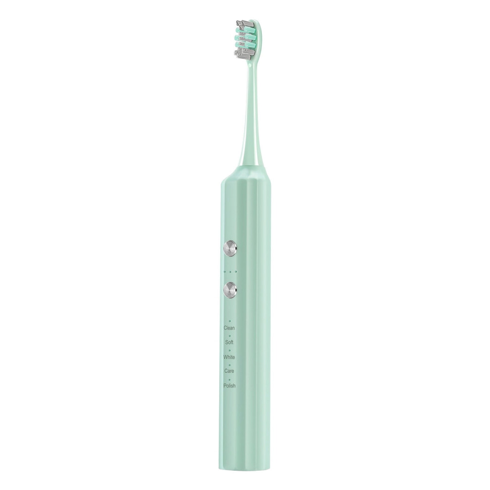 White/Green Ygkuhd Electric Toothbrush, Electric Toothbrush With 4 Brush Heads, Smart 5-Speed Timer Electric Toothbrush Ipx7