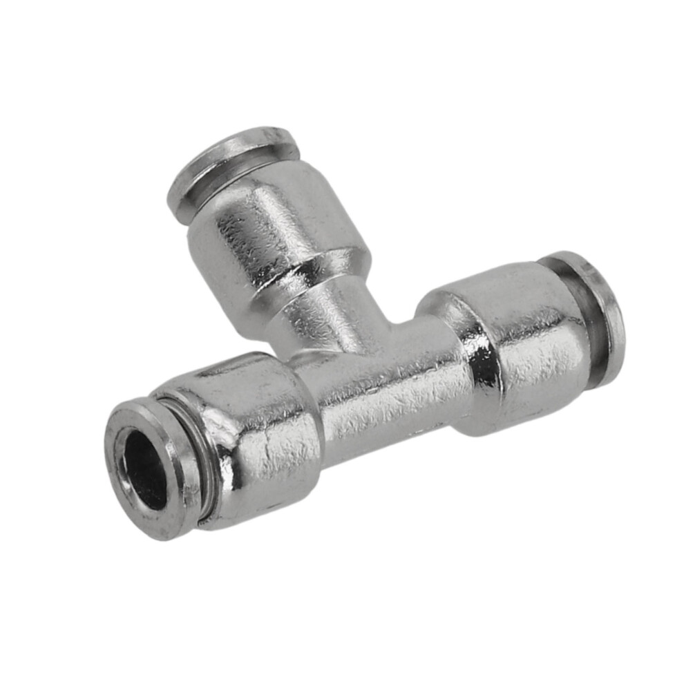 Zinc Alloy Pneumatic Quick Connector Pe Tee T-Type Compressed Air Pipe Joint Pe-6 9377112444185