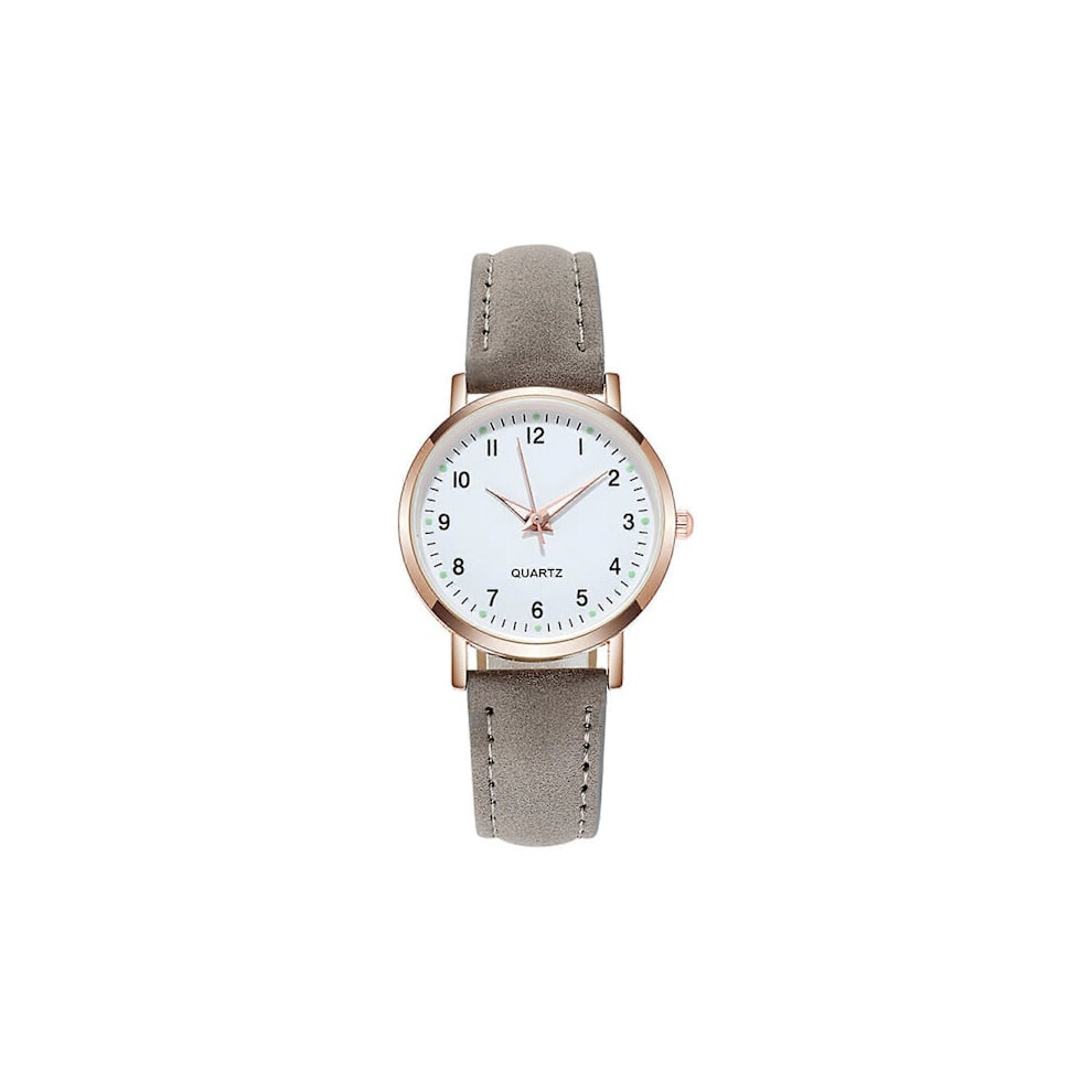 Ladies Wristwatch Quartz Analog Women Leather Strap Fashion Watch, 100% New Grey 9377112444437