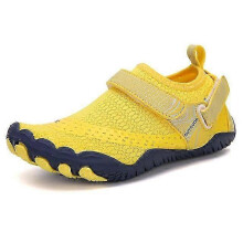 (36,A021-1-Yellow)Water Shoes Men Women Beach Aqua Shoes Quick Dry Children Barefoot Upstream Hiking Parent-Child Wading Sneakers Swimming Shoes