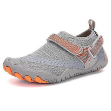 (28,A021-1-Grey)Water Shoes Men Women Beach Aqua Shoes Quick Dry Children Barefoot Upstream Hiking Parent-Child Wading Sneakers Swimming Shoes