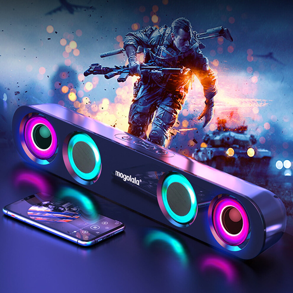 Colorful High-Power Wireless Sound Bar Compatible With Tv, Home Video & Karaoke, Dual Speaker Desktop Subwoofer Â Stocking Stuffers For Family 9027700437029