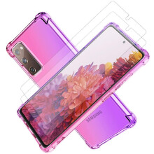 Compatible with Samsung Galaxy S20 FE Case, compatible with Samsung S20 FE 5G Case, with Screen Protector, Transparent Shockproof Slim