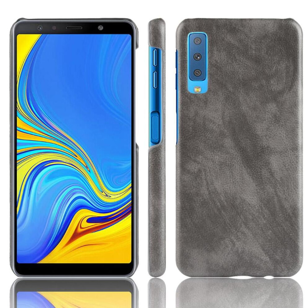 Retro Case For Compatible With Samsung Galaxy A7 2018 Protective Cover Retro Lychee Pattern Compatibility Anti Scratch 9027700437494