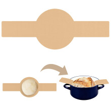 50pcs Dutch Oven Parchment Paper Liners 8 Inch Bread Sling with Handles for Sourdough Baking