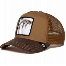 (3)Men's Animal Embroidered Baseball Cap Sun Protection Breathable Cotton Adjustable Curved Brim Trucker Hat Panther Rooster Lion Design