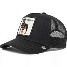 (8)Men's Animal Embroidered Baseball Cap Sun Protection Breathable Cotton Adjustable Curved Brim Trucker Hat Panther Rooster Lion Design