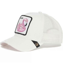 (22)Men's Animal Embroidered Baseball Cap Sun Protection Breathable Cotton Adjustable Curved Brim Trucker Hat Panther Rooster Lion Design