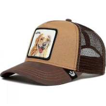 (4)Men's Animal Embroidered Baseball Cap Sun Protection Breathable Cotton Adjustable Curved Brim Trucker Hat Panther Rooster Lion Design