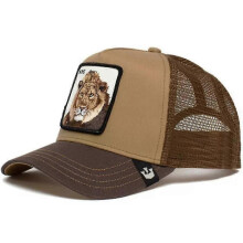 (6)Men's Animal Embroidered Baseball Cap Sun Protection Breathable Cotton Adjustable Curved Brim Trucker Hat Panther Rooster Lion Design