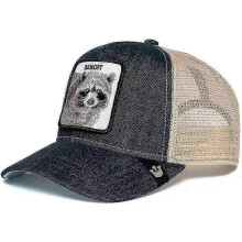 (12)Men's Animal Embroidered Baseball Cap Sun Protection Breathable Cotton Adjustable Curved Brim Trucker Hat Panther Rooster Lion Design