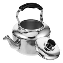 Stovetop Whistling Tea Kettle Stainless Steel Wide Mouth Induction Compatible Vintage Style