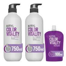 KMS Color Vitality Blonde Shampoo 750ml, Conditioner 750ml & Intense G