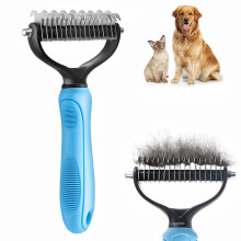 Dog Deshedding Brush with DualSided Grooming Rake, Safe Tangle Removal for Husky and Long Hair Cat