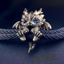 (Blue Pupils) Cute Dragon Bracelet, 2025 New Adjustable Delicate Dragon Bracelet