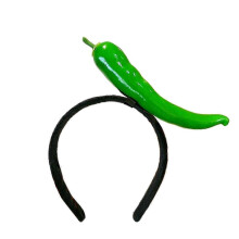 (green pepper) Elegant Women's Hair Hoop Headband for Daily Wear, Dating, Side Bangs & Costume Parties