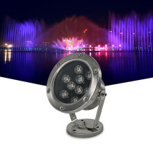 LED Underwater Pool Fountain Light IP68 Waterproof 304 Stainless Steel DC24V Warm White 48W