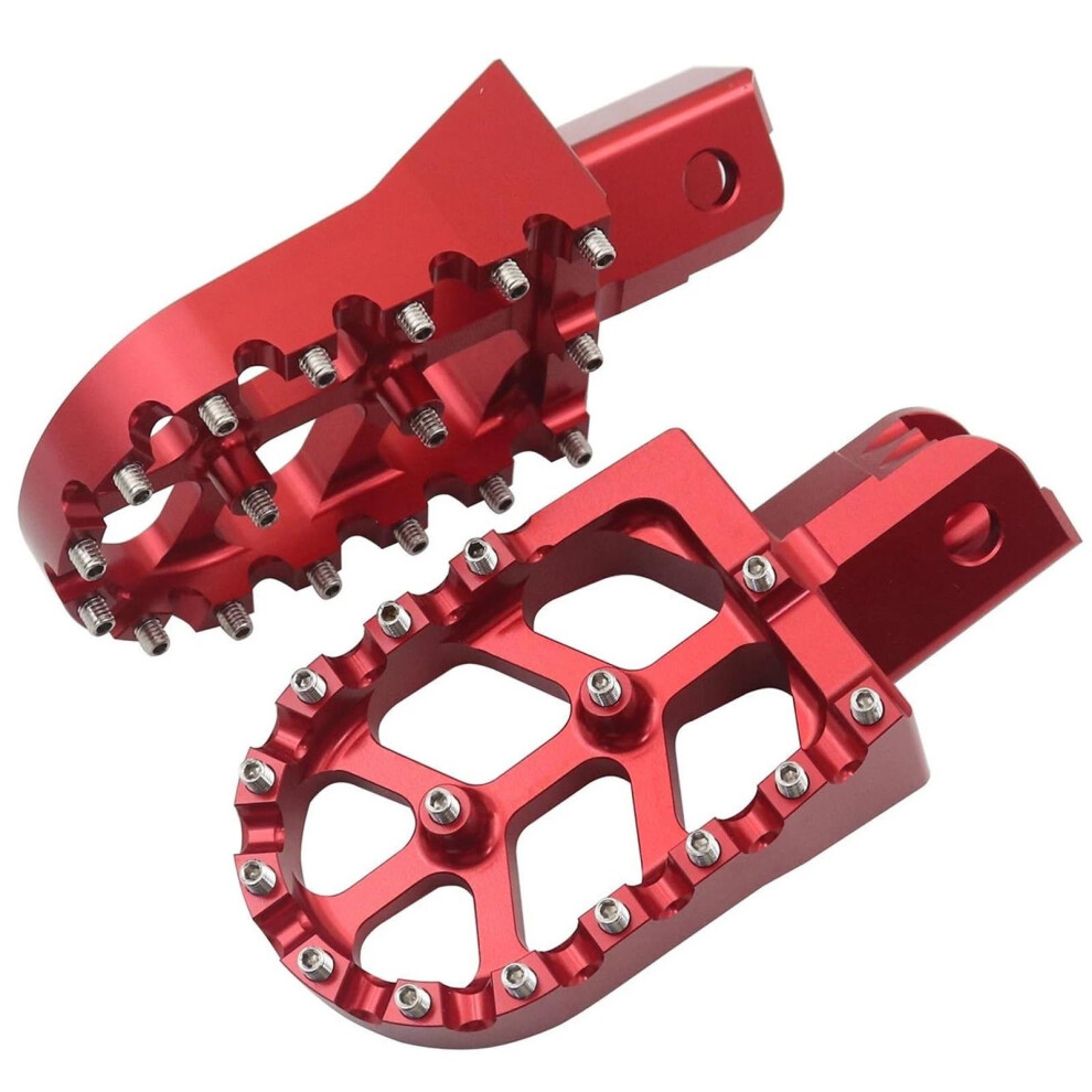 Aluminum Dirt Bike Foot Pegs For Honda Crf Xr Kayo Ssr M2r, Wide Surface, Enhanced Stability, Silver 9053599001478