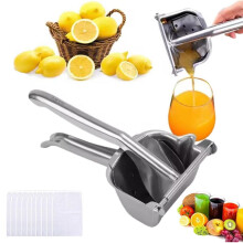 Manual Citrus Juicer Aluminum Alloy Handheld Lemon Squeezer with Ergonomic Grip and Easy Clean