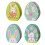 Set of 4 Easter Egg Tin Cookie Boxes with Bunny Design, Reusable Candy Storage Containers with Lids 1