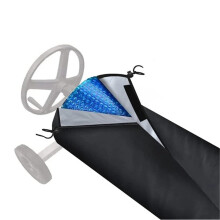 Pool Solar Cover Waterproof Swimming Pool Reel Cover 18ft Heat Retention and Winter Protection Black